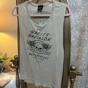 Women’s Large Harley-Davidson Tan Skull Tank Top